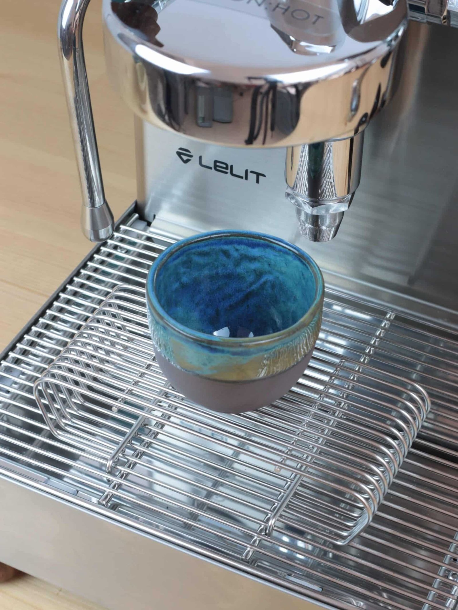 Espresso Cup – Brown Mud – Blue Glaze