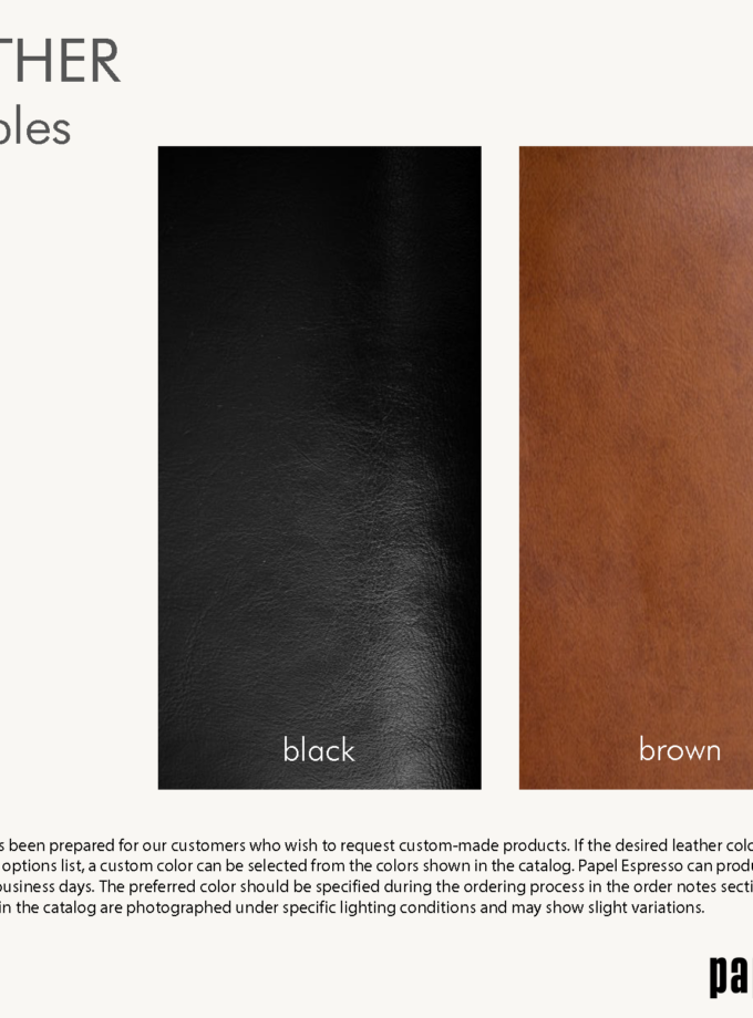 Papel Espresso Leather Samples