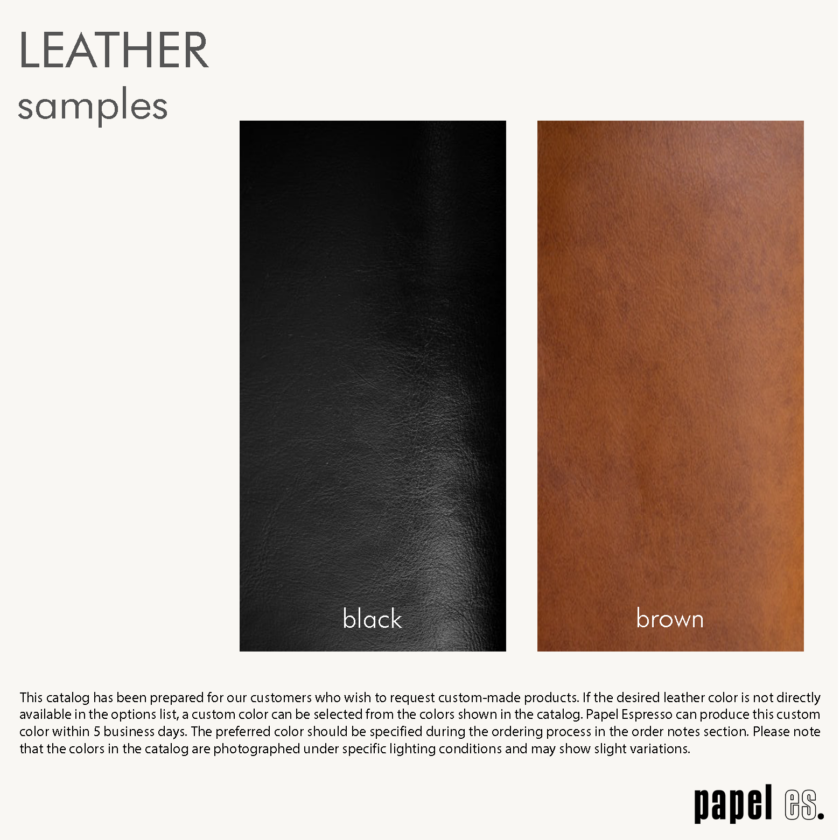 Papel Espresso Leather Samples